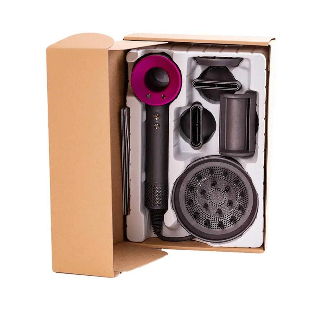 Новий! Фен для волосся Dyson Supersonic Premium 5 насадок, Fuchsia1:1