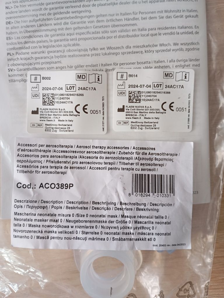 Maska noworodkowa do inhalatora FLAEM