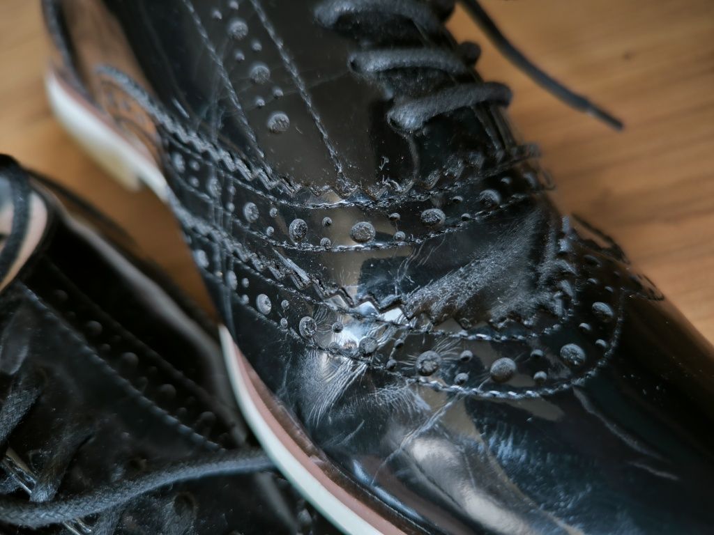 Carvela Kurt Geiger buty damskie EU 38,5 czarne półbuty oksfordki
