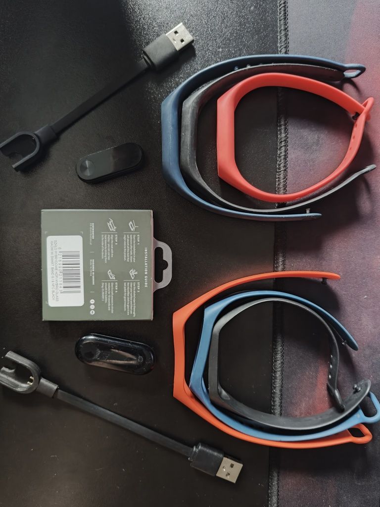 Opaska Mi Band 2/Mi band 3/Ładowarki/Paski/Szkło mi Smart band 6