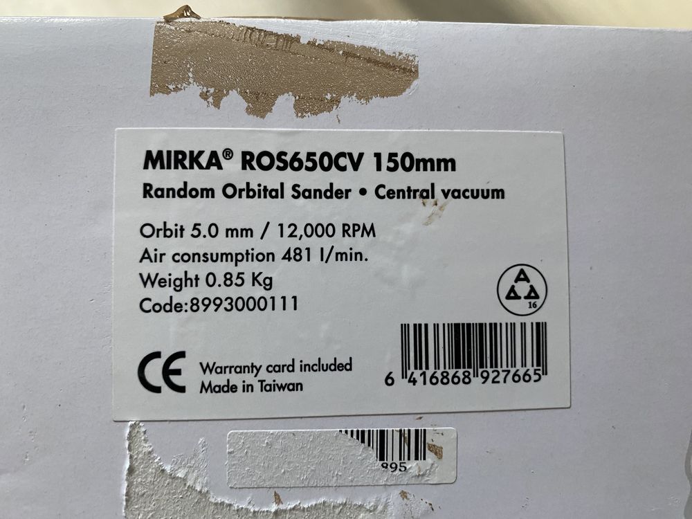 Mirka ros 650 cv нова шліфувальна машинка пневматична