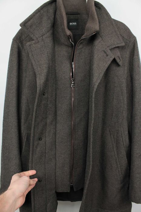 Шикарне шерстяне люкс пальто Hugo Boss Оригінал розмір Л 50-52