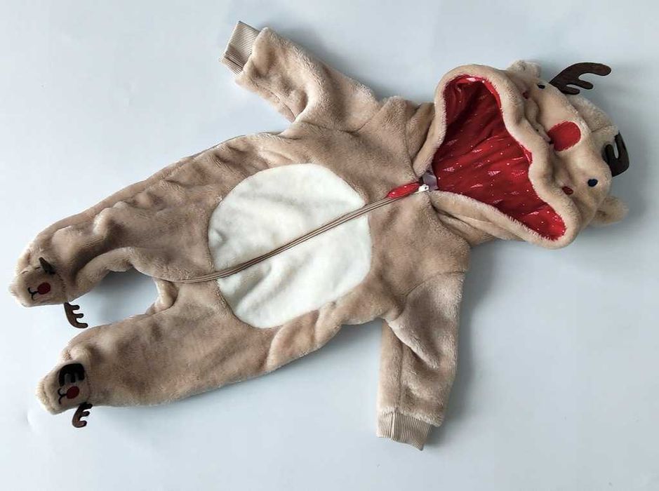 So Cute pluszowy kombinezon dres piżama pajacyk śpiwór  renifer