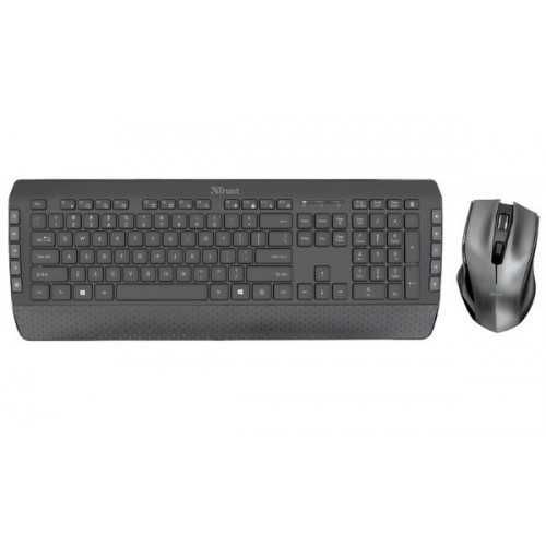 Комплект бездротовий клавіатура+ мишка Trust Tecla-2 WL Black