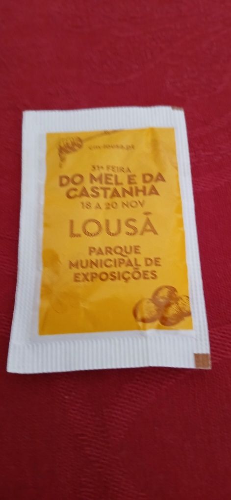 Pacote de açúcar Feira Mel e da Castanha