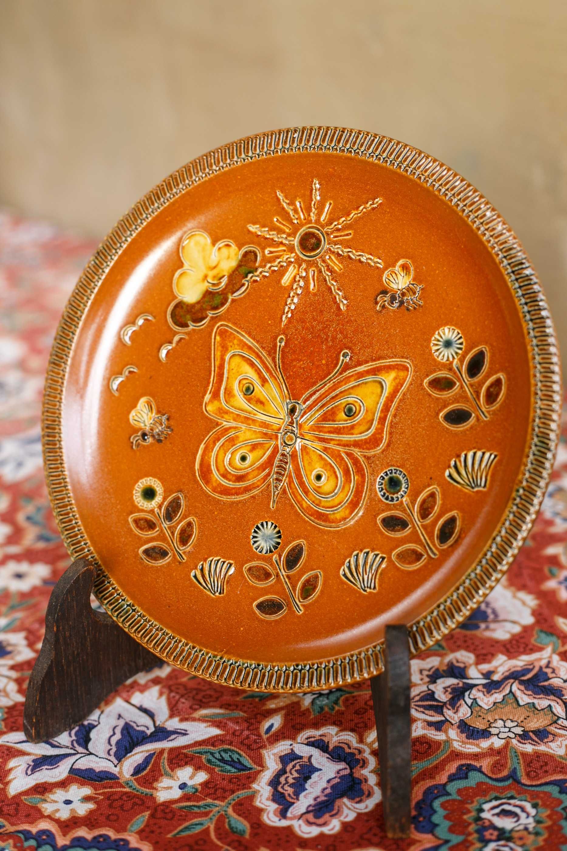 dekoracyjny talerz vintage Rembershof Keramik