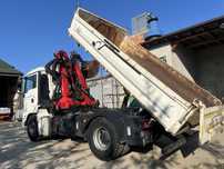 MAN 259900 zł Wywrotka MAN TGS  18.320 HDS za kabiną Palfinger Epsilon M 110 Z kiper Meiller 4,20  3 str 4x2 sprowadzony super mocny zwinny Klimatyzacja  Czerpak chwytak ROTATOR PILOT ster  dźwig żuraw Euro 6 RESORx2 STAN BDB nawigacja GPS  WYWROTKA 3 Str