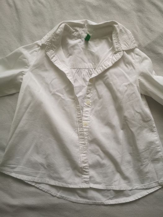 Koszula biała długi rękaw rozm 110 United color of beneton