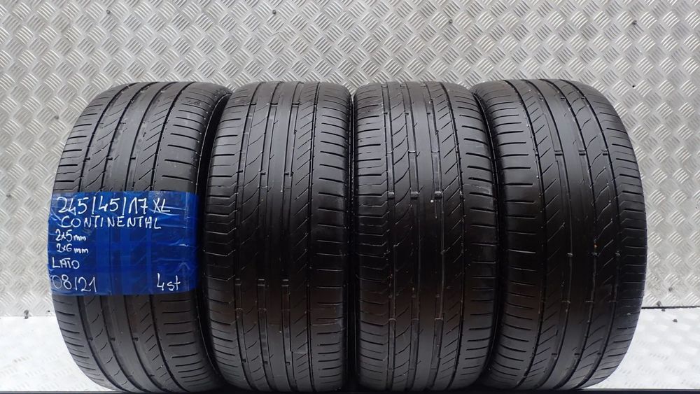OPONY LETNIE CONTINENTAL 245/45/17XL 2021 ROK 4 SZTUKI