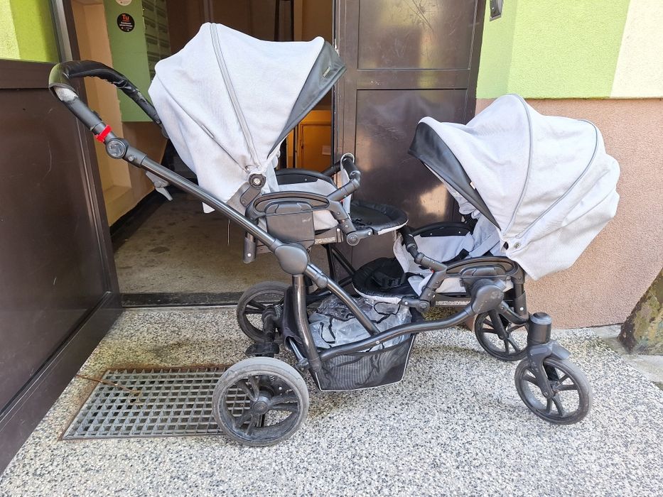 Wózek bebetto 3w1 używany dla bliźniaków