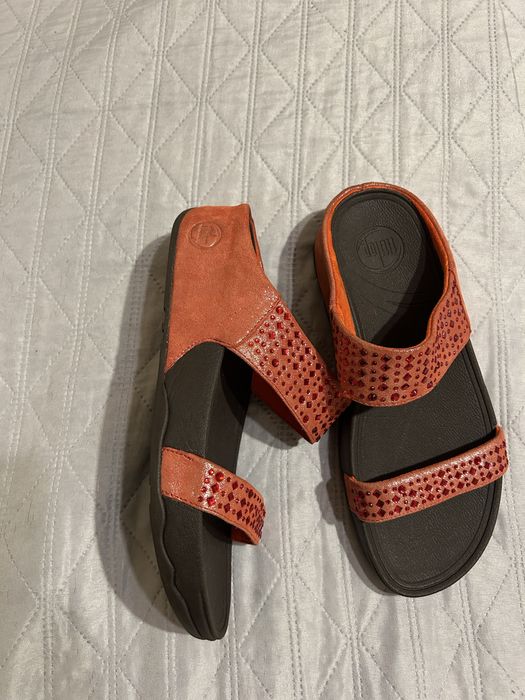 Кожаные ортопедические шлепки сандали босоножки FitFlop 40р