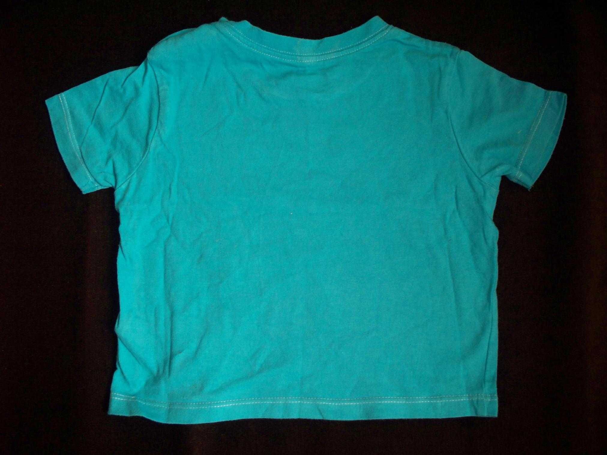 F&F t-shirt niebieski 74 9,5kg morski