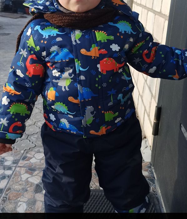 Детский яркий зимний комбинезон  недорого