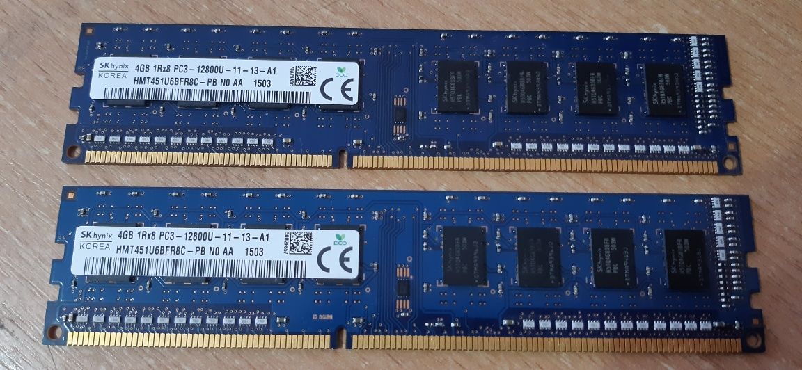 Оперативная память 2х4, 4х4 DDR3 1600MB