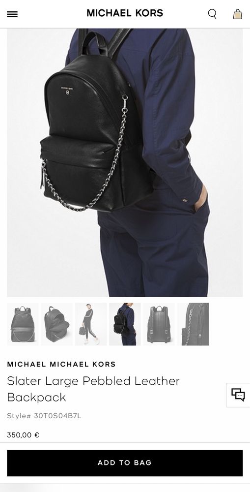 Mochila Michael kors em pele preta original como nova