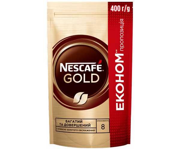 Акція!! Кава Nescafe Gold 400 грам розчинна, нескафе голд растворимый