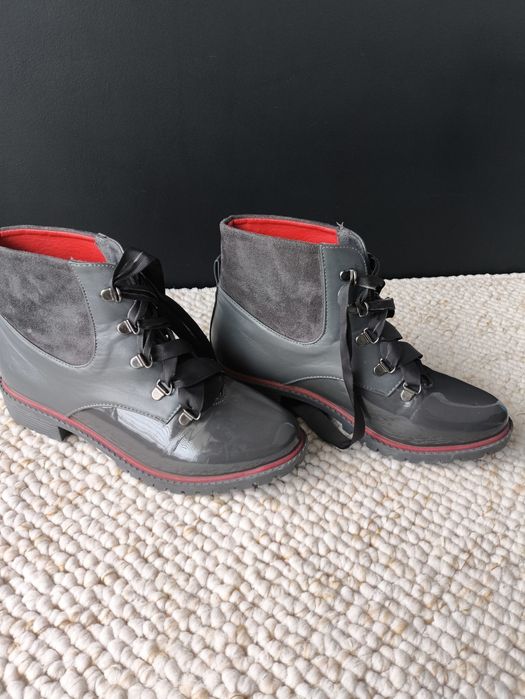 Botki szare rozm 39 damskie