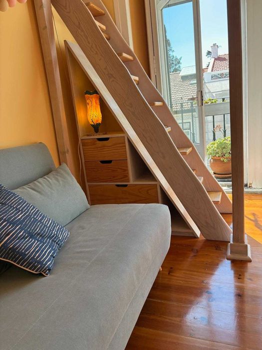 Cama mezzanine/beliche em madeira - Excelente estado