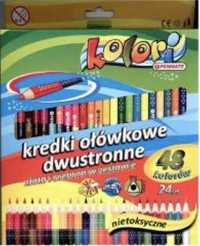 Kredki Premium Kolori dwustronne 48 kolor. PENMATE