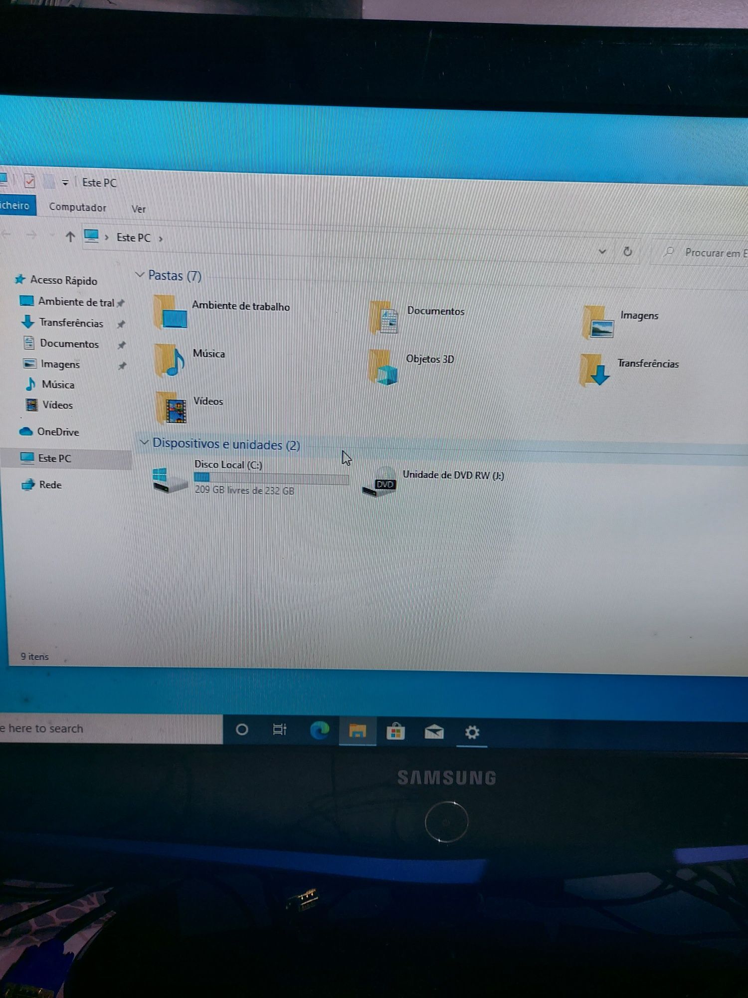 Computador Pc Desktop HP e Monitor Led 19"