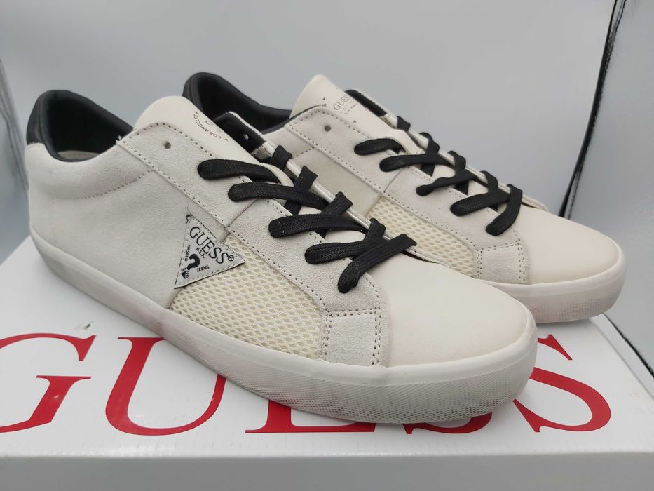 NOWE sneakersy GUESS zamsz białe trampki rozmiar 44