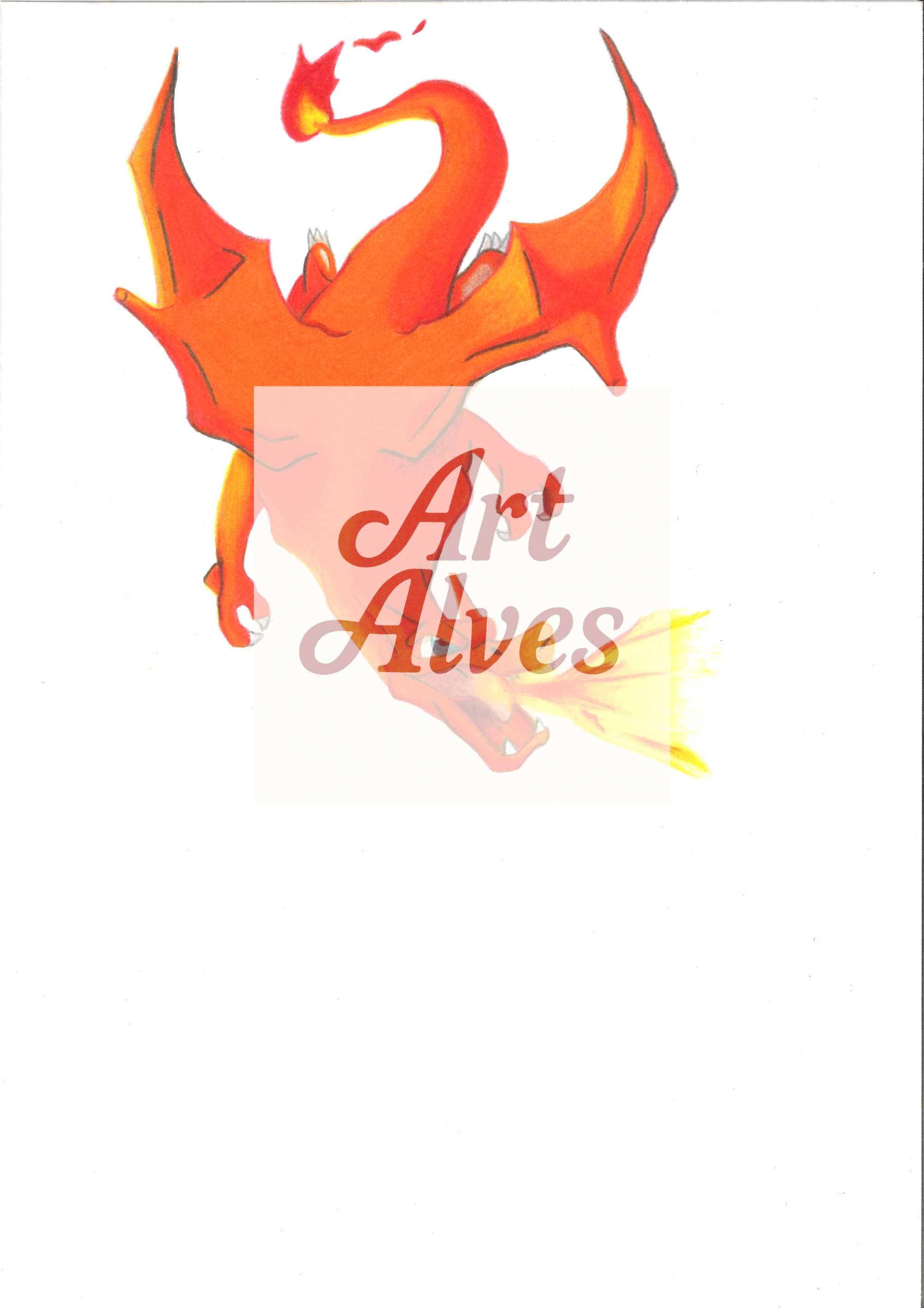 Desenho Pokémon - Charizard (Original & Digital)