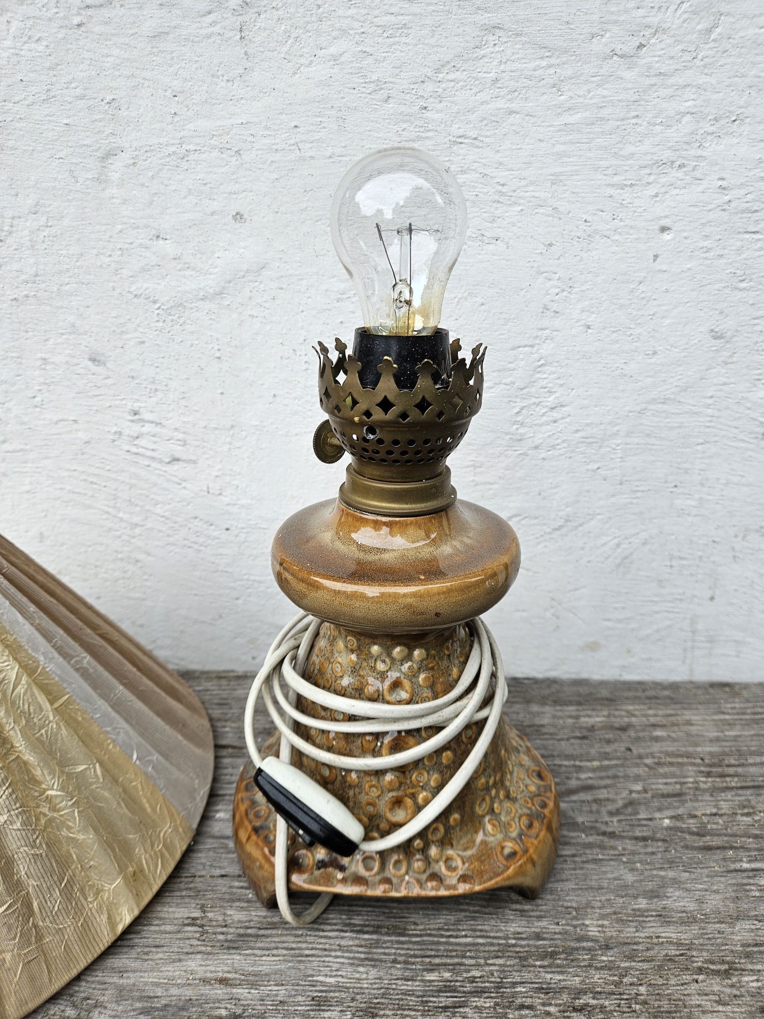 Lampka prl Mirostowice ceramika
