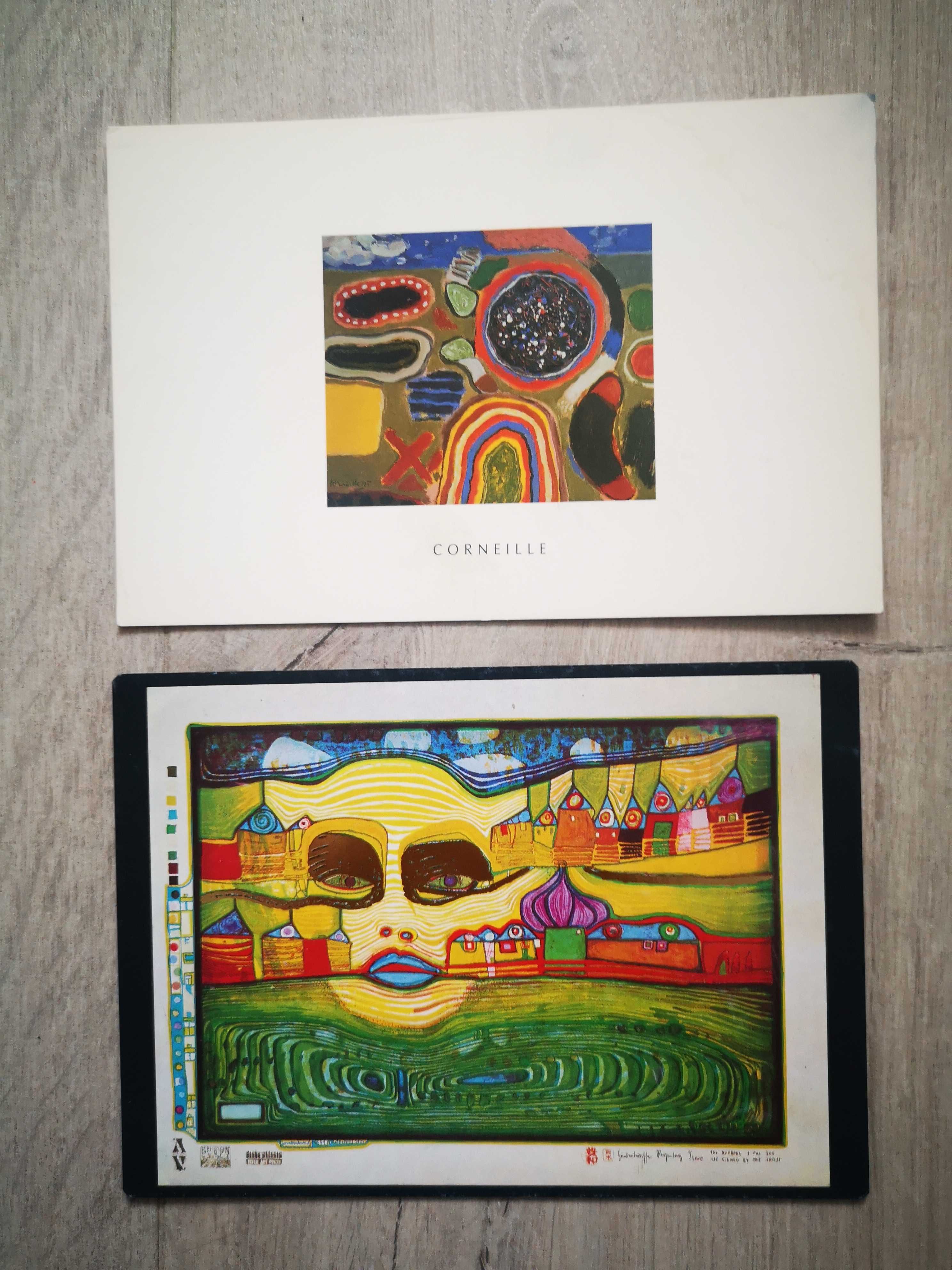 Kolekcja 6 pocztówek z obrazami Matisse,Corneille,Braque,Hundertwasser