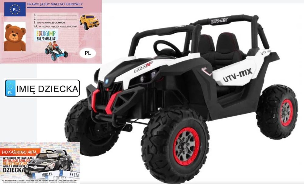 Auto na akumulator Buggy SuperStar Panel LCD MP4 koła EVA do 50kg