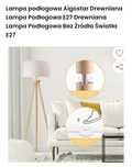 Lampa podłogowa  Drewniana