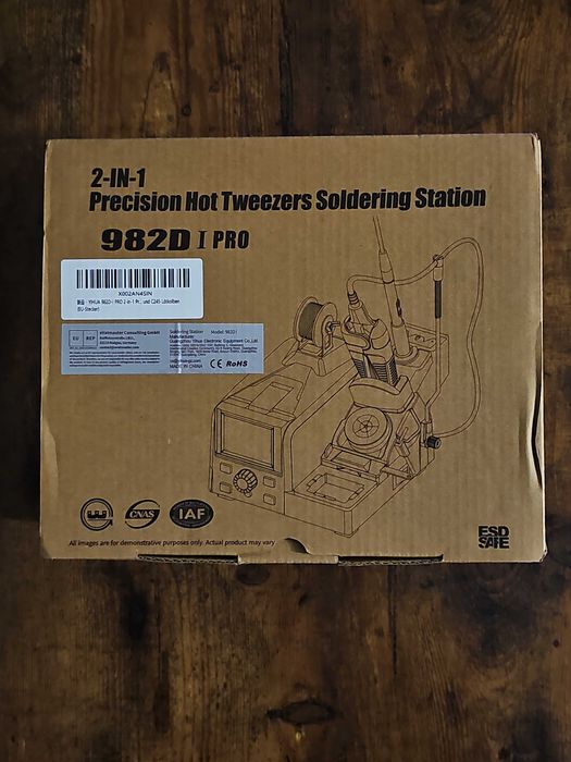 YIHUA 982D precyzyjna stacja lutownicza z 3 końcówkami lutowniczymi