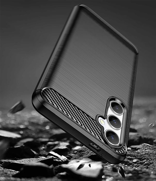 Etui Carbon do Samsung Galaxy A35 5G + Szkło Hartowane