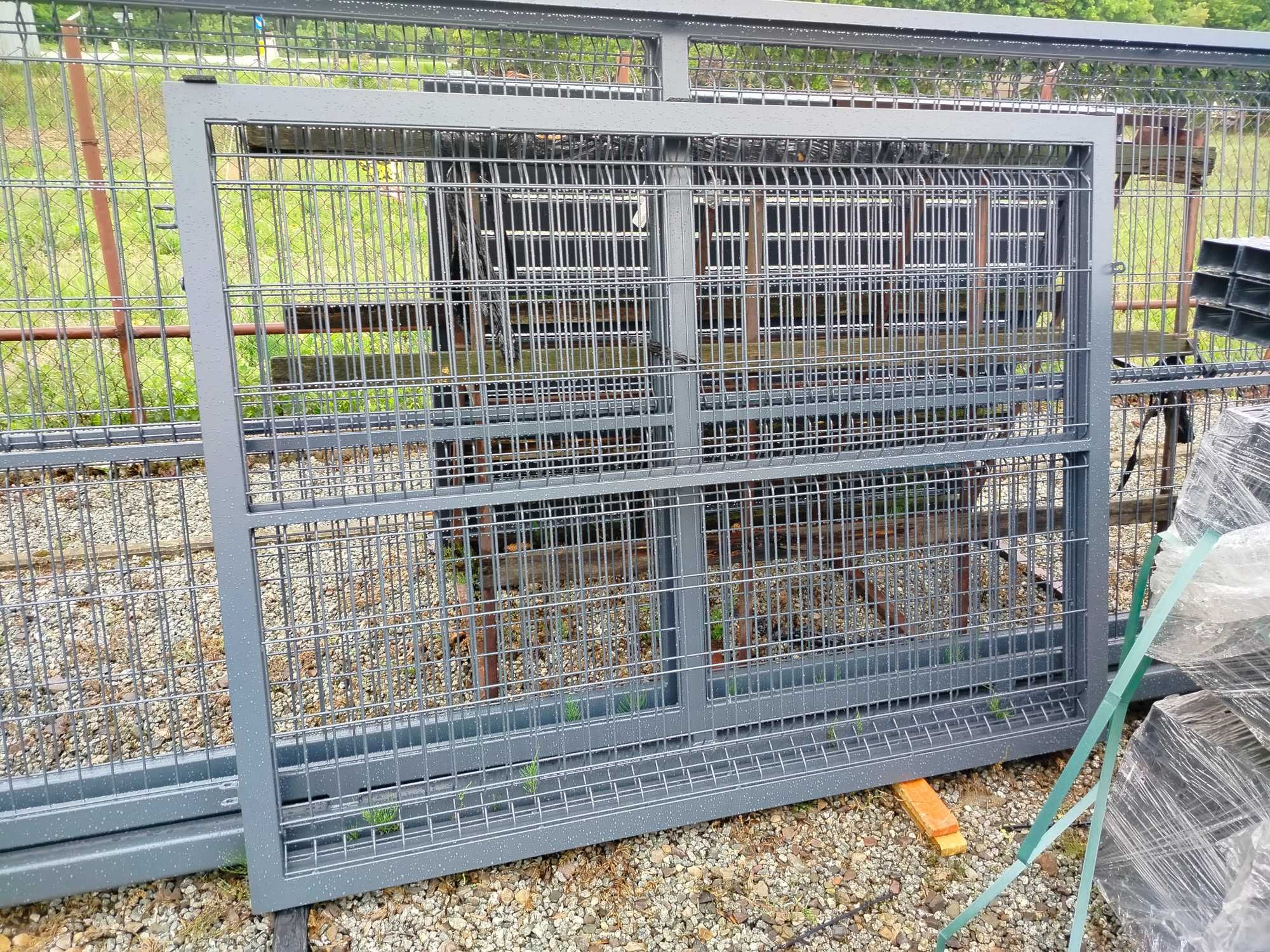 Brama wjazdowa panelowa brama dwuskrzydłowa  4 x 1,7 słupek 80x80x3