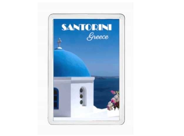 GRECJA SANTORINI magnes na lodówkę akrylowy