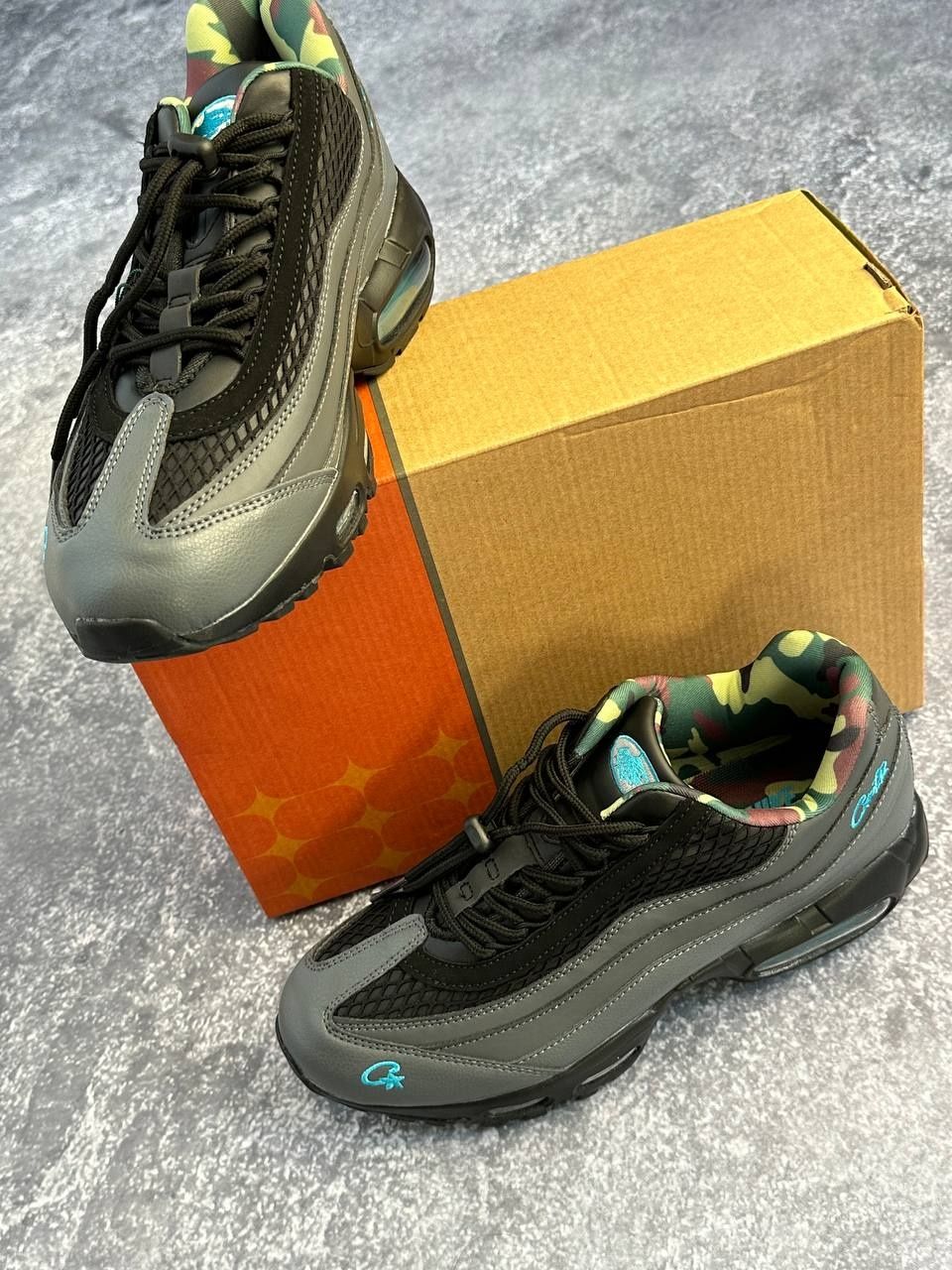 Nike Air Max 95 Corteiz синие сині кросівки кроссовки найк 43 44 42 41