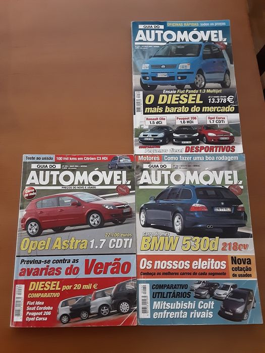 Revistas Guia do Automóvel de 2004 a 2012