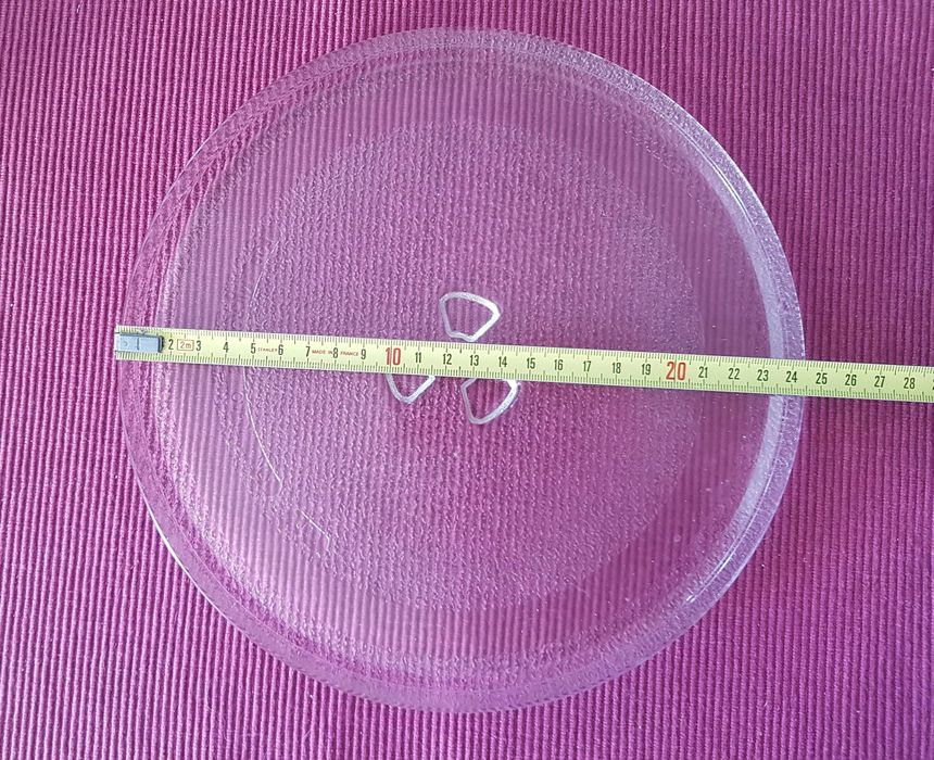 Talerz do kuchenki mikrofalowej, mikrofalówka, średnica 24,5 cm