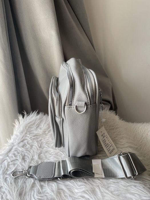 Nowa szara 3-komorowa listonoszka