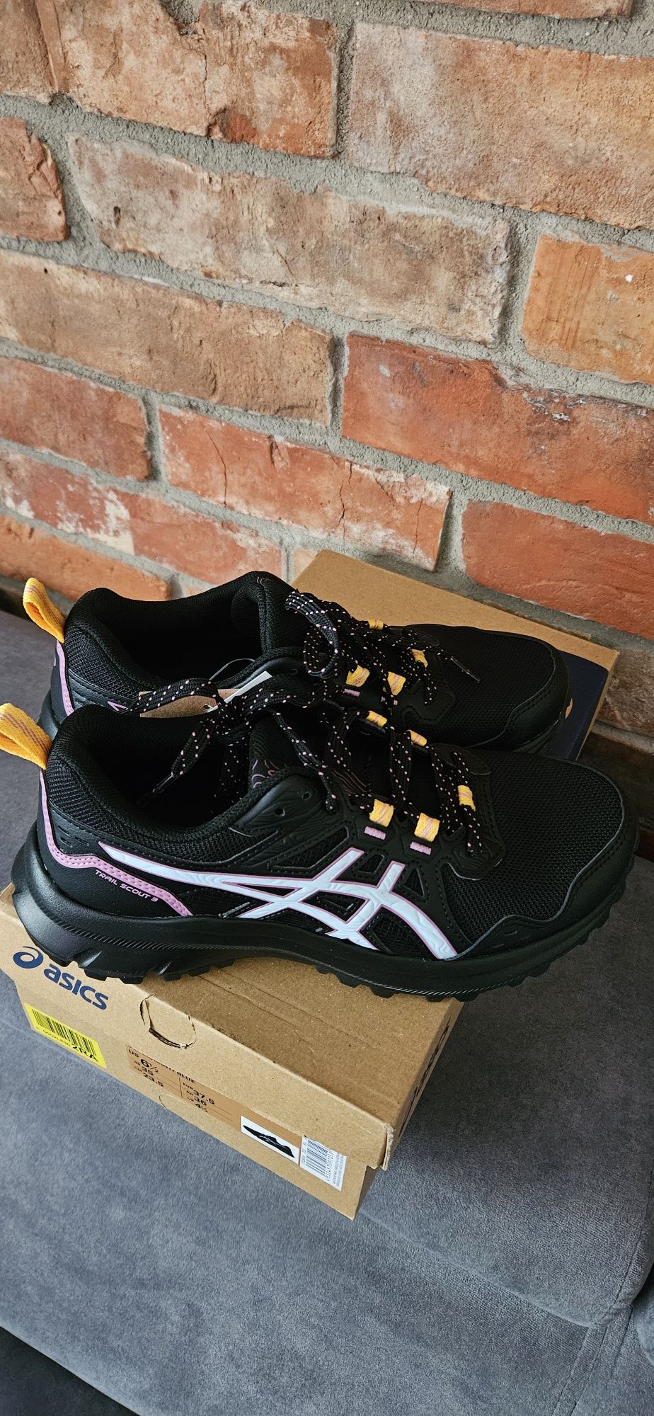 Buty do biegania Asics Damskie Trail Scout 3 Black Light Blue nowe