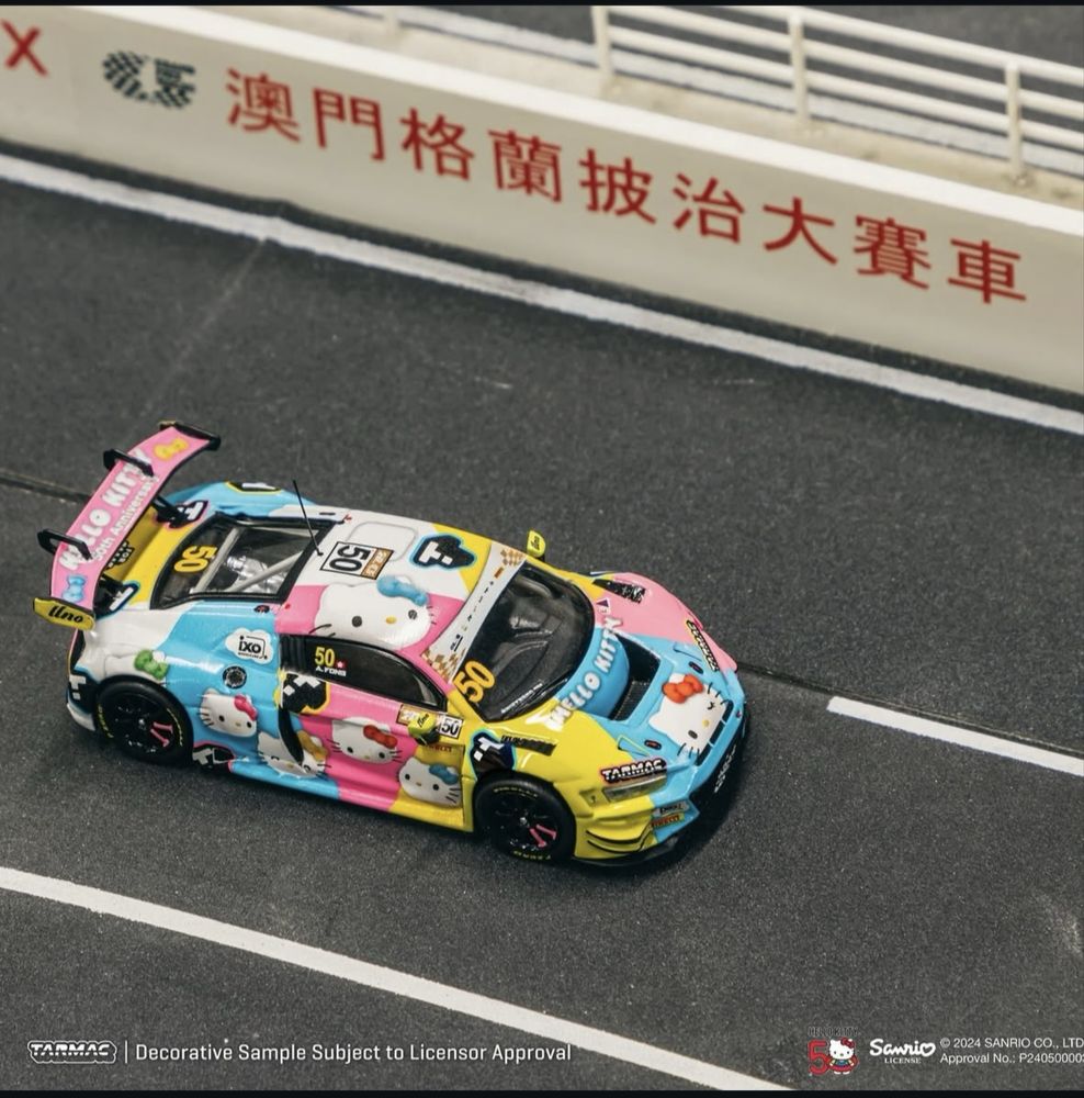 Hello Kitty x Tarmac Works Audi R8 LMS Evo II Macau Grand Prix Race V.