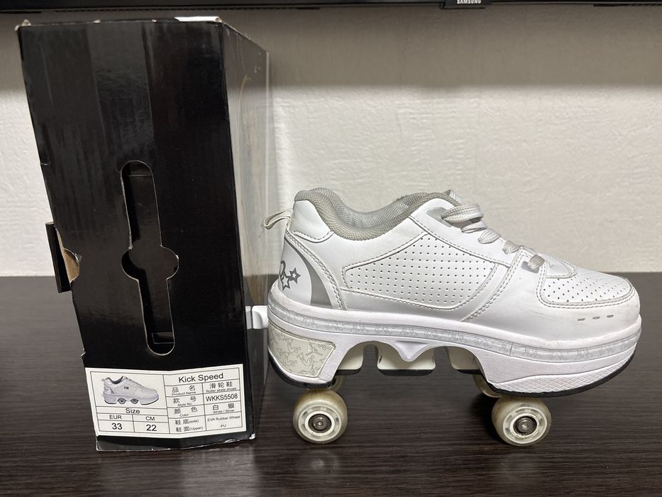 Кросівки ролики Kick Speed 33 розмір,на коробці пише на 22 см.
