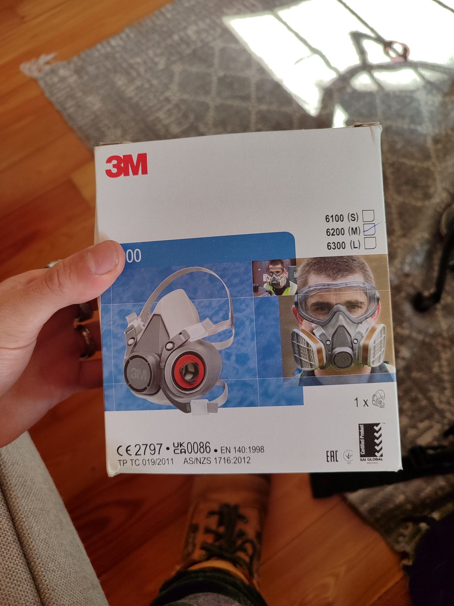 Máscara de Proteção 3M Semi Facial 6200+ 3M Filtros para Gás e Vapores
