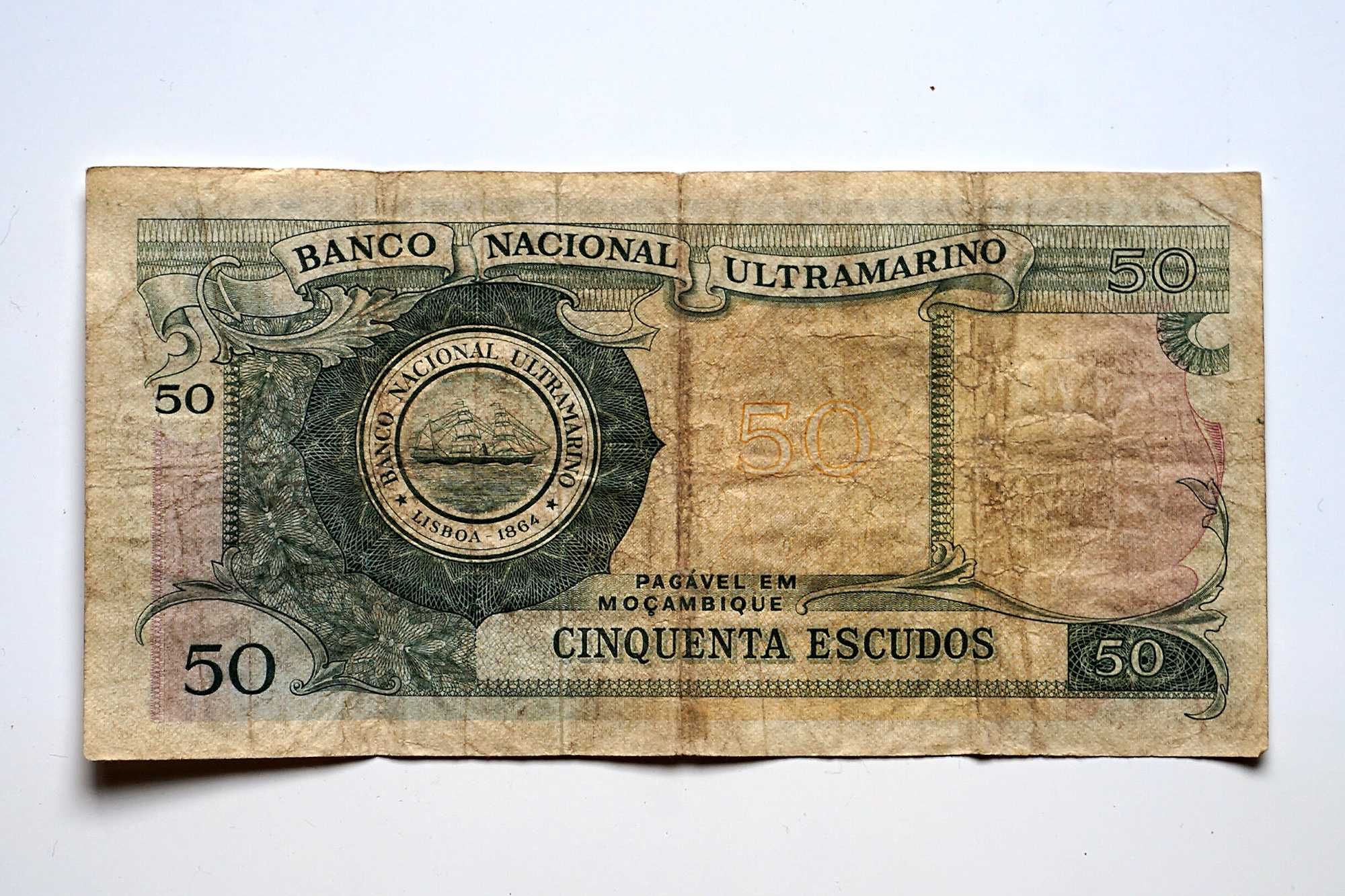 Nota 50 Escudos - 1970 Moçambique