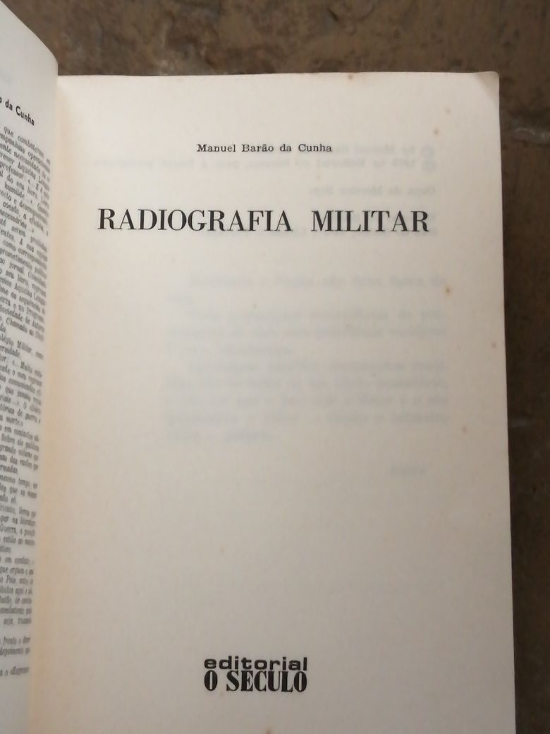 Radiografia Militar de Manuel Barão da Cunha muito antigo