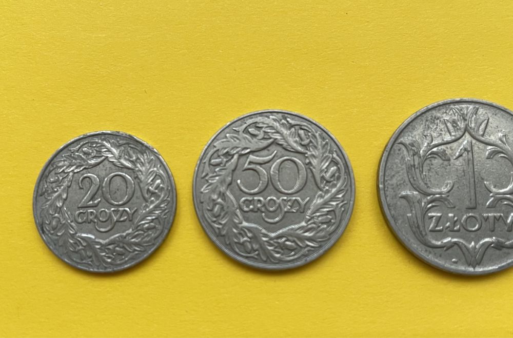 Monety - 20 gr, 50 gr, 1 zł - 1923 r 1929 r 1978 r