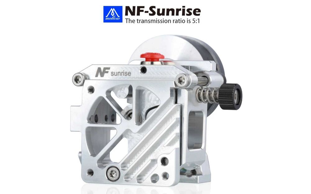 Extrusor Metálico Dual-Gear p/ Impressora3D - Mellow NF Sunrise - Novo