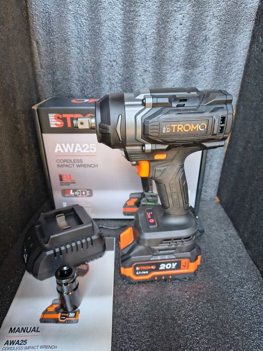 Акумуляторный гайковерт Stromo AWA-25 680Нм тушка або комплект