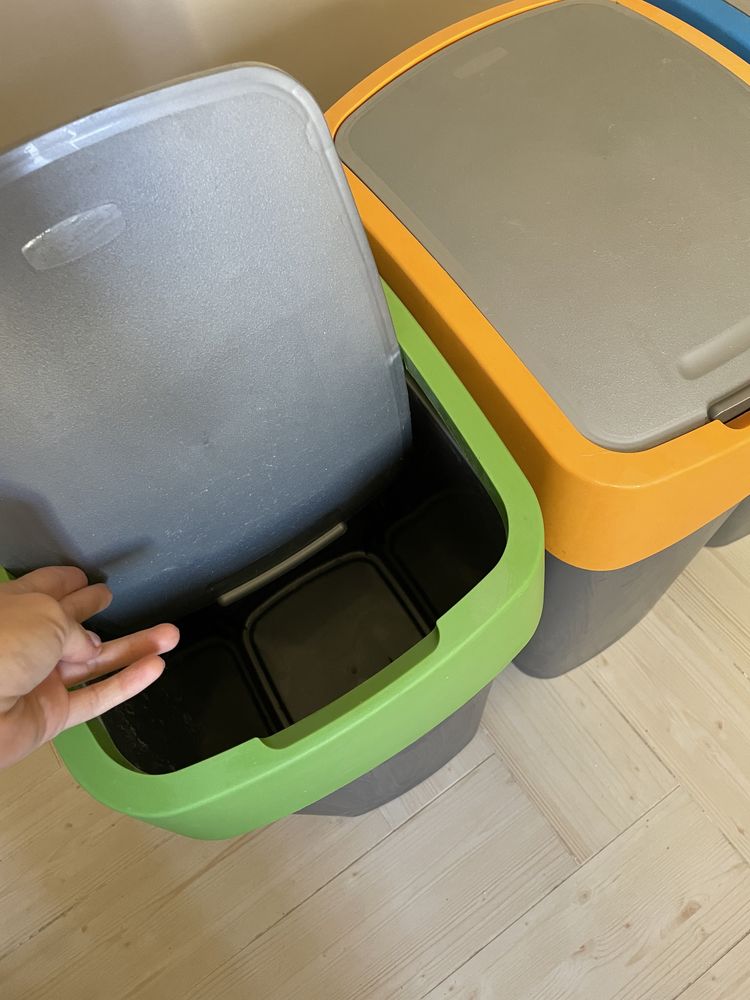 Kosze na śmieci 50 l x 3 150 l  Curver FLIP BIN