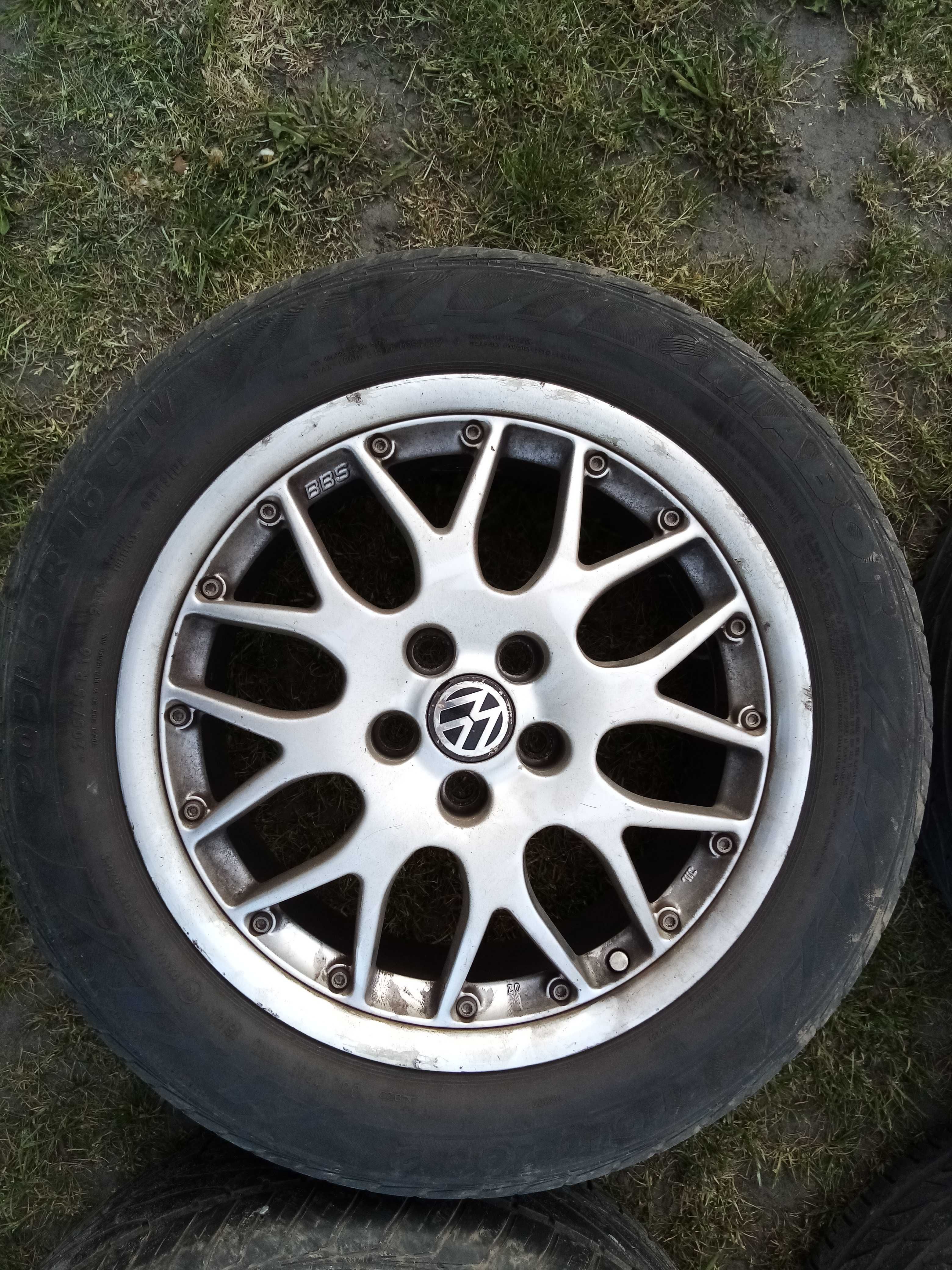 Alufelgi BBS 5x100 koła opony letnie 205/55/16 golf 4 IV