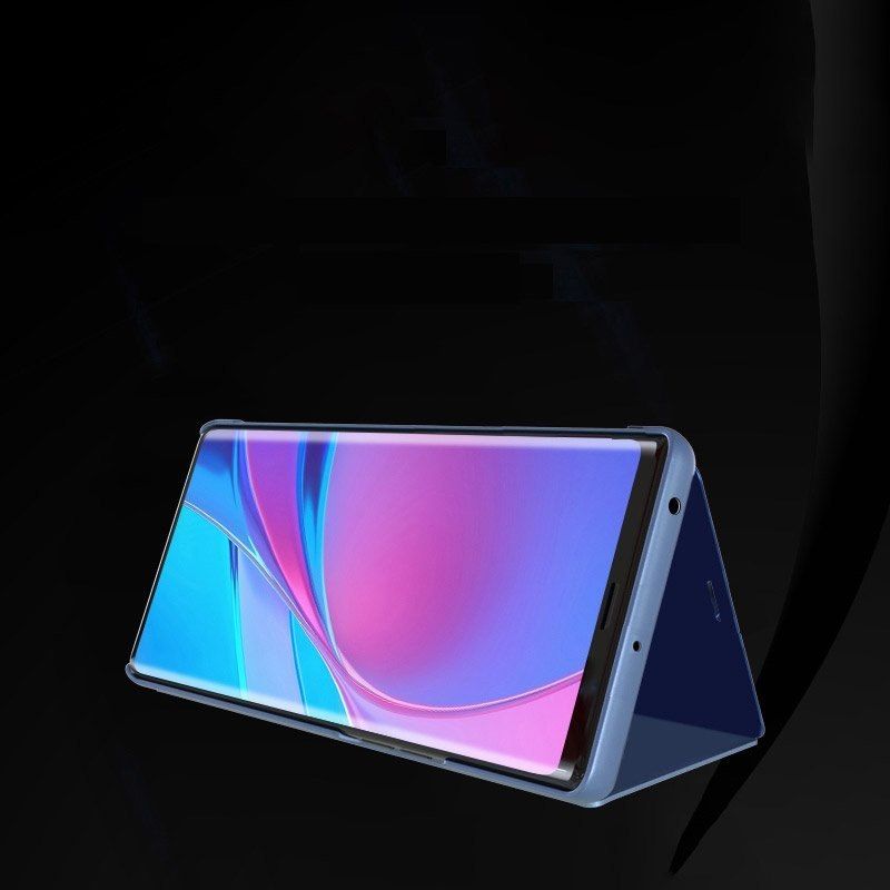 Etui Z Klapką Clear View Case Do Huawei Y5P Niebieski